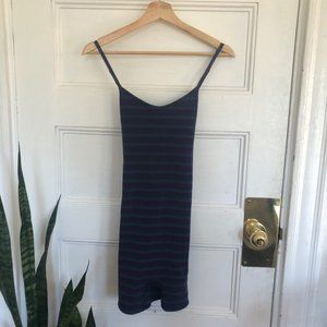Outdoor Voices bodysuit in blue stripe pattern!
